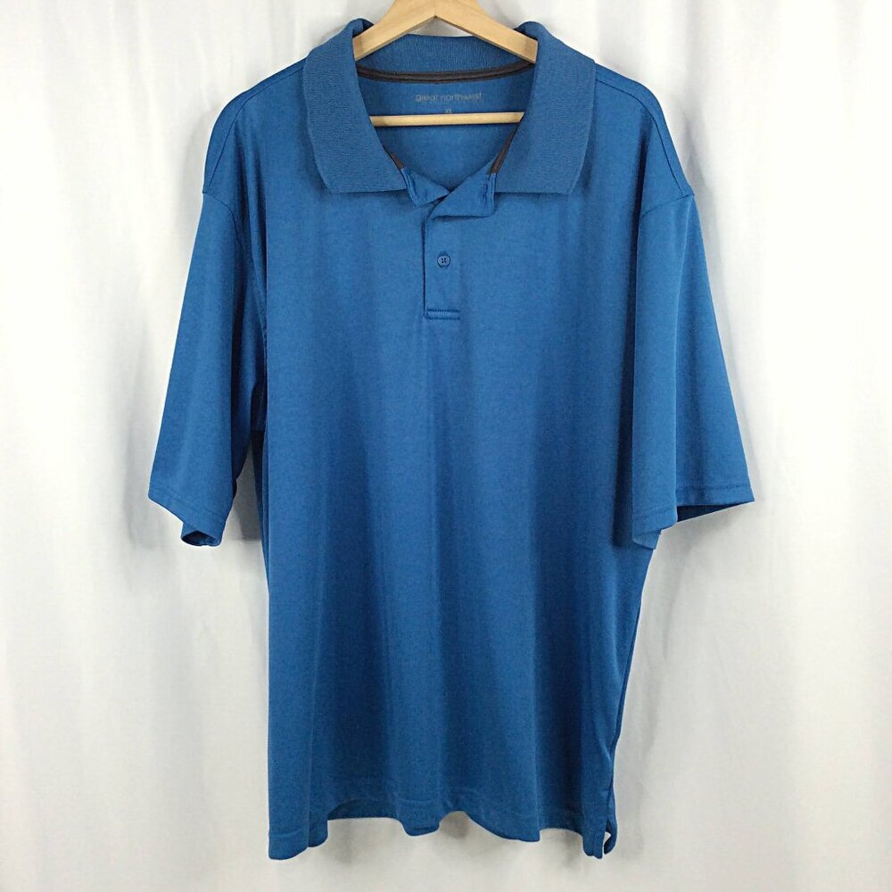 Great Northwest Polo Shirt Mens Size XL Blue Short Sleeve Stretch